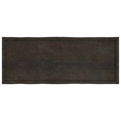 Piano Tavolo Marrone Scuro 160x60x(2-4)cm Rovere Non Trattato - homemem39