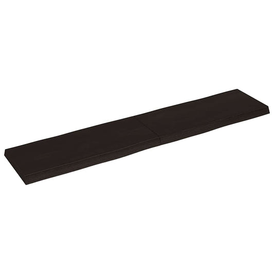 Piano Tavolo Marrone Scuro 180x40x(2-6)cm Rovere Non Trattato | homemem39