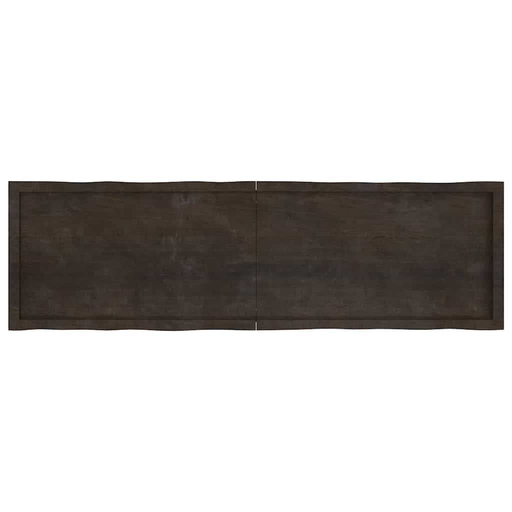 Piano Tavolo Marrone Scuro 180x50x(2-4) cm Rovere Non Trattato - homemem39