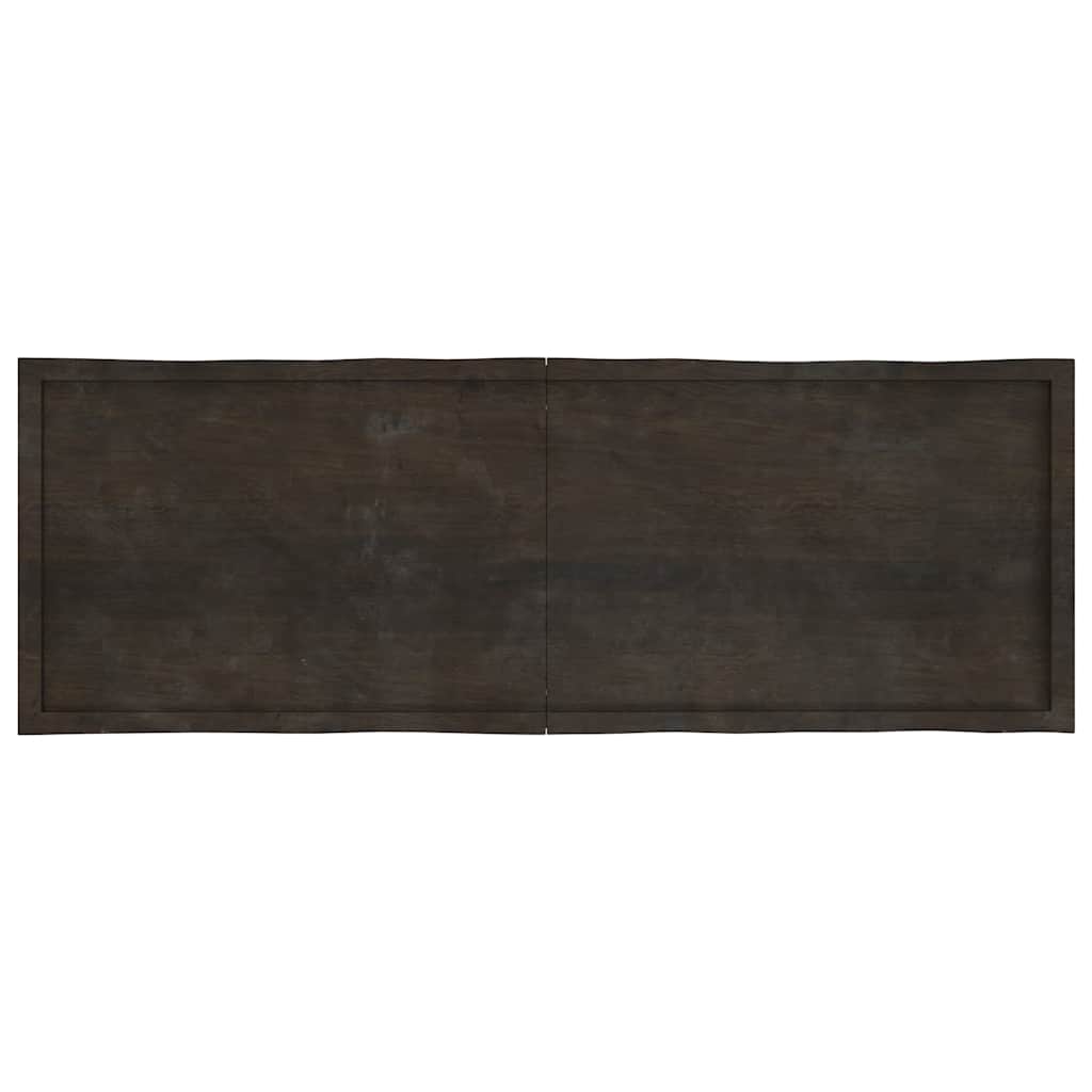 Piano Tavolo Marrone Scuro 180x60x(2-4)cm Rovere Non Trattato - homemem39