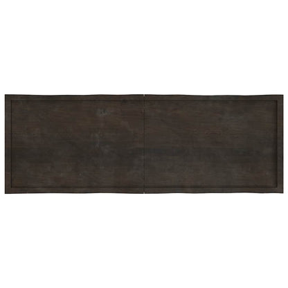 Piano Tavolo Marrone Scuro 180x60x(2-4)cm Rovere Non Trattato - homemem39
