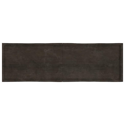 Piano Tavolo Marrone Scuro 200x60x(2-4) cm Rovere Non Trattato - homemem39