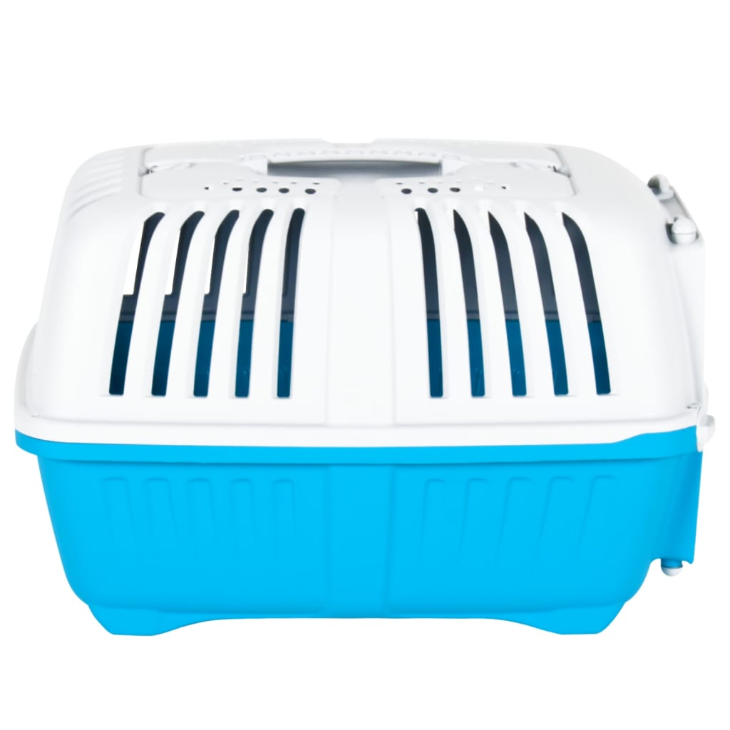 Trasportino per Animali Bianco e Blu 48x31,5x33cm Polipropilene | homemem39
