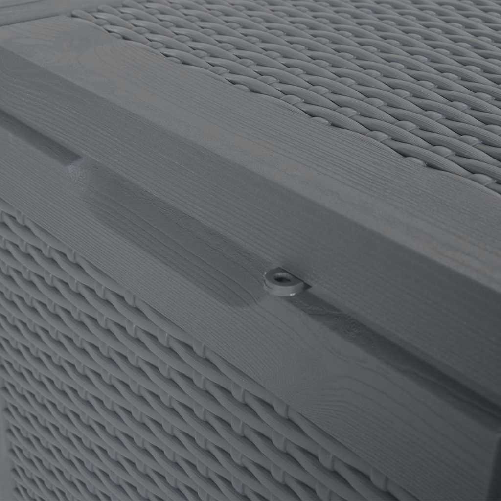 Contenitore da Giardino Grigio in Rattan PP 90 L