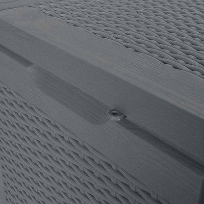 Contenitore da Giardino Grigio in Rattan PP 90 L