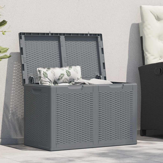 Contenitore da Giardino Grigio in Rattan PP 180 L