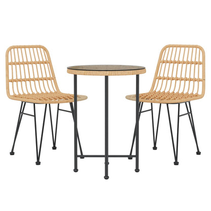 Set da Pranzo da Giardino 3 pz in Polyrattan - homemem39
