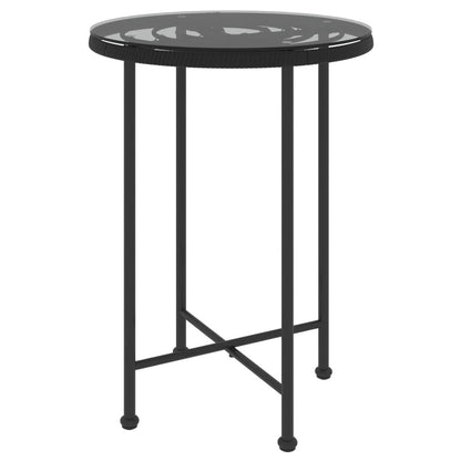 Set da Pranzo da Giardino 5 pz Nero in Polyrattan | homemem39