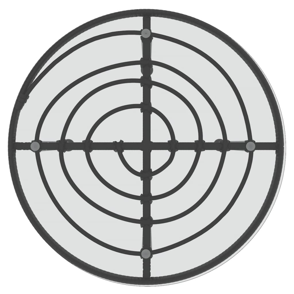 Set da Pranzo da Giardino 5 pz Nero in Polyrattan | homemem39