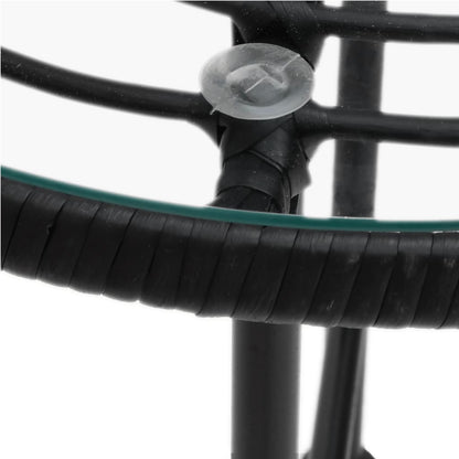 Set da Pranzo da Giardino 5 pz Nero in Polyrattan | homemem39