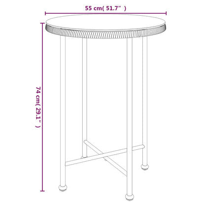 Set da Pranzo da Giardino 5 pz Nero in Polyrattan | homemem39