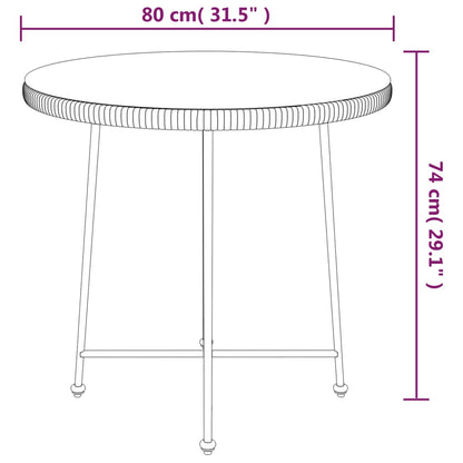 Set da Pranzo da Giardino 5 pz in Polyrattan | homemem39