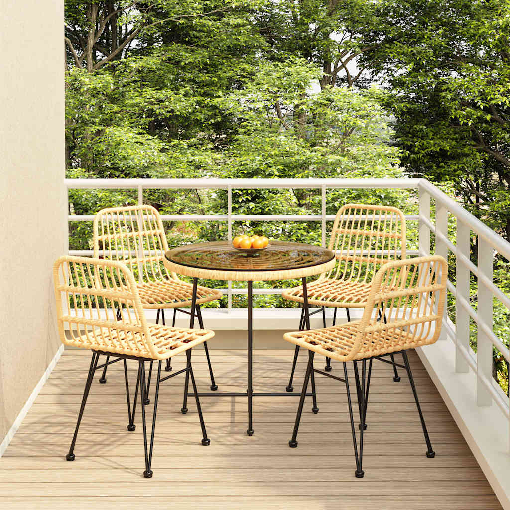 Set da Pranzo da Giardino 5 pz in Polyrattan | homemem39