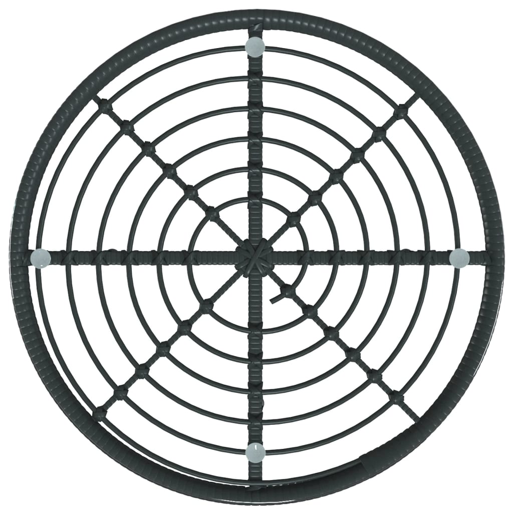Set da Pranzo da Giardino 5 pz Nero in Polyrattan | homemem39