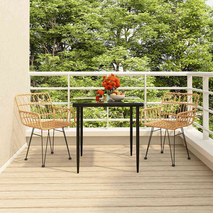 Set da Pranzo da Giardino 3 pz in Polyrattan | homemem39