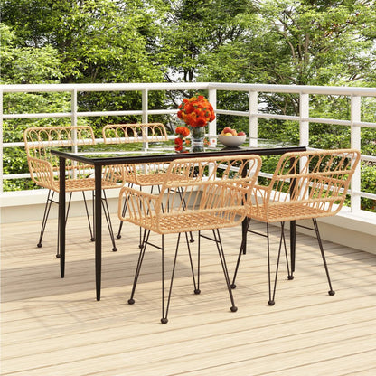 Set da Pranzo da Giardino 5 pz in Polyrattan | homemem39