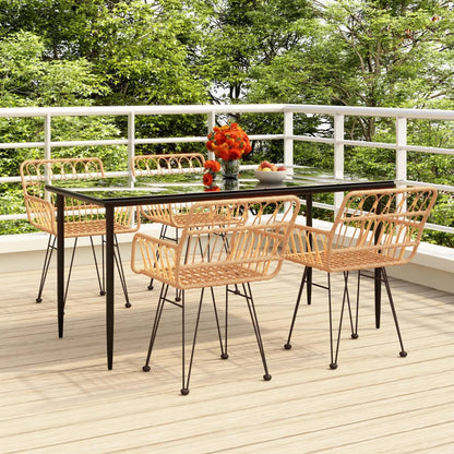 Set da Pranzo da Giardino 5 pz in Polyrattan | homemem39