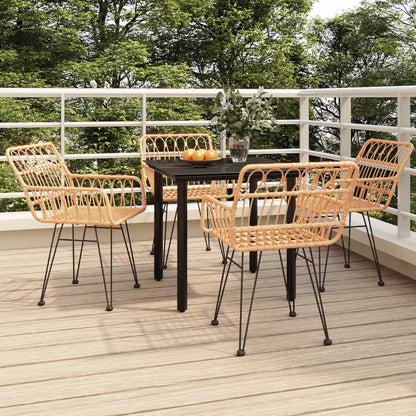 Set da Pranzo da Giardino 5 pz in Polyrattan | homemem39