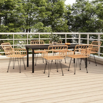 Set da Pranzo da Giardino 7 pz in Polyrattan | homemem39
