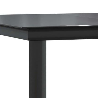 Set da Pranzo da Giardino 7 pz Nero in Polyrattan | homemem39