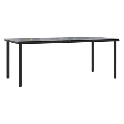 Set da Pranzo da Giardino 9 pz Nero in Polyrattan | homemem39