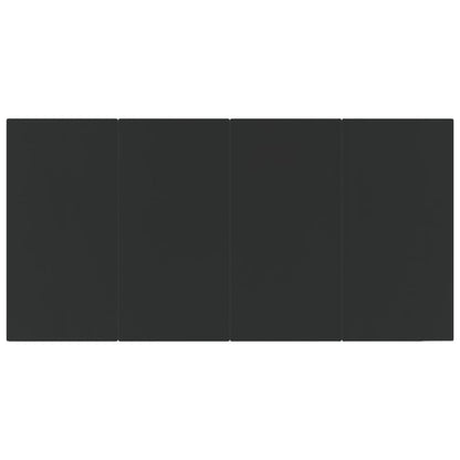 Set da Pranzo da Giardino 9 pz Nero in Polyrattan - homemem39