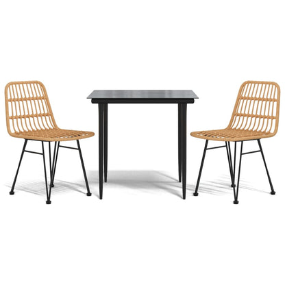 Set da Pranzo da Giardino 3 pz in Polyrattan | homemem39