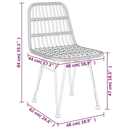 Set da Pranzo da Giardino 5 pz in Polyrattan | homemem39