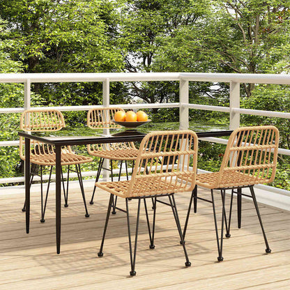 Set da Pranzo da Giardino 5 pz in Polyrattan | homemem39