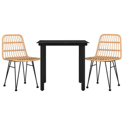 Set da Pranzo da Giardino 3 pz in Polyrattan | homemem39