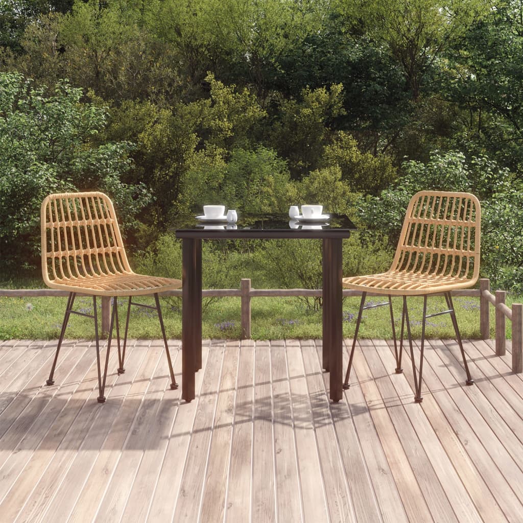 Set da Pranzo da Giardino 3 pz in Polyrattan | homemem39