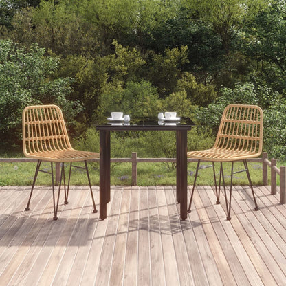 Set da Pranzo da Giardino 3 pz in Polyrattan | homemem39
