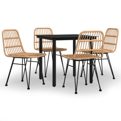 Set da Pranzo da Giardino 5 pz in Polyrattan | homemem39