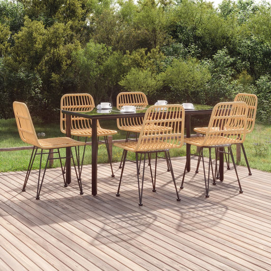 Set da Pranzo da Giardino 7 pz in Polyrattan - homemem39