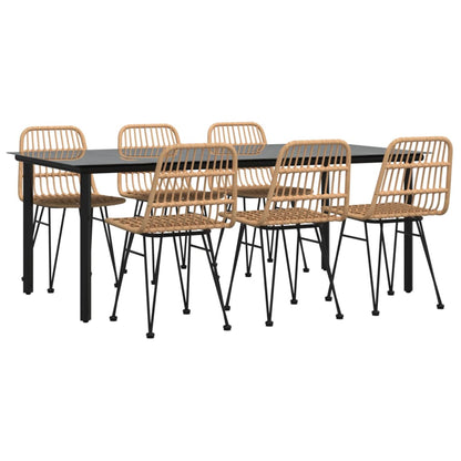 Set da Pranzo da Giardino 7 pz in Polyrattan | homemem39