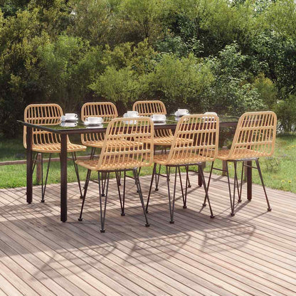 Set da Pranzo da Giardino 7 pz in Polyrattan | homemem39