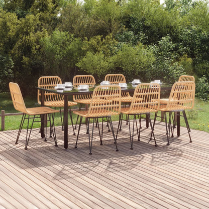 Set da Pranzo da Giardino 9 pz in Polyrattan | homemem39