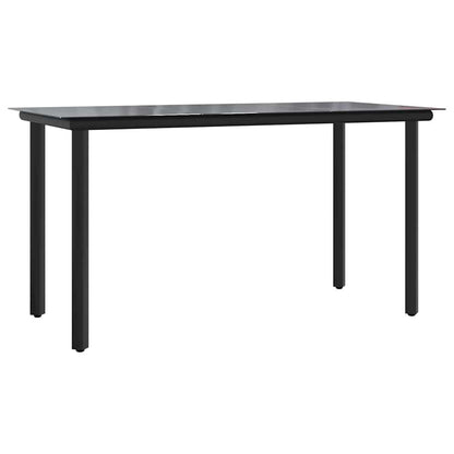 Set da Pranzo da Giardino 5 pz Nero in Polyrattan | homemem39