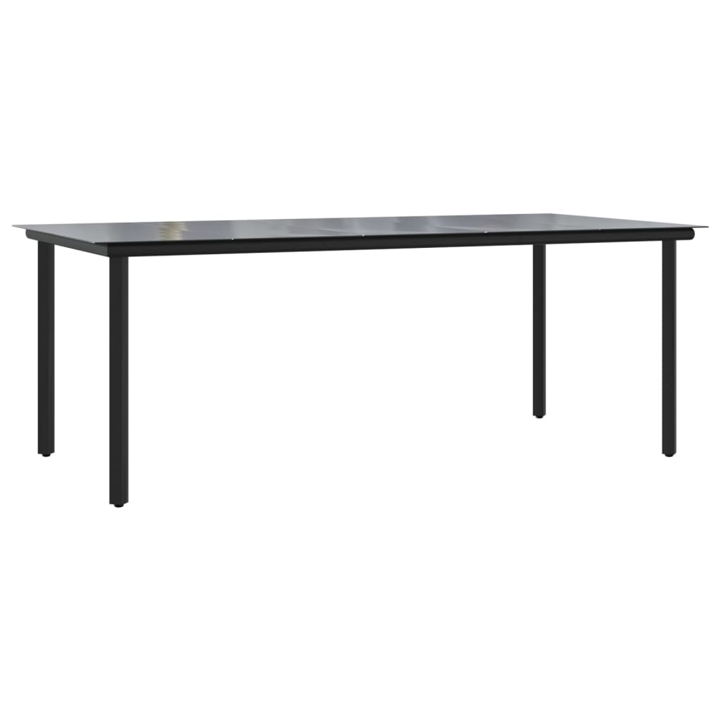 Set da Pranzo da Giardino 7 pz Nero in Polyrattan | homemem39