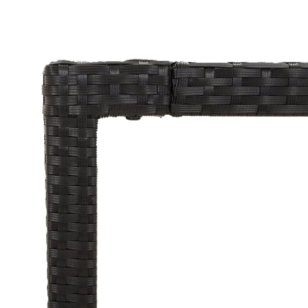 Set da Pranzo da Giardino 5 pz Nero con Cuscini in Polyrattan | homemem39