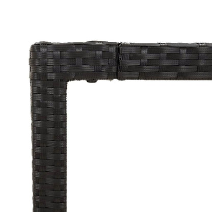 Set da Pranzo da Giardino 5 pz Nero con Cuscini in Polyrattan | homemem39