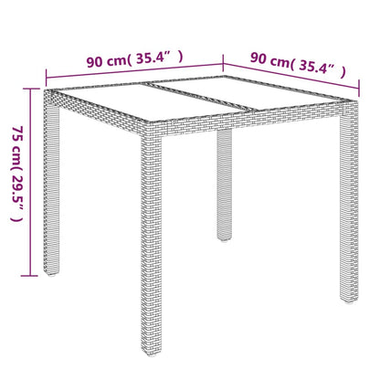 Set da Pranzo da Giardino 5 pz Nero con Cuscini in Polyrattan | homemem39