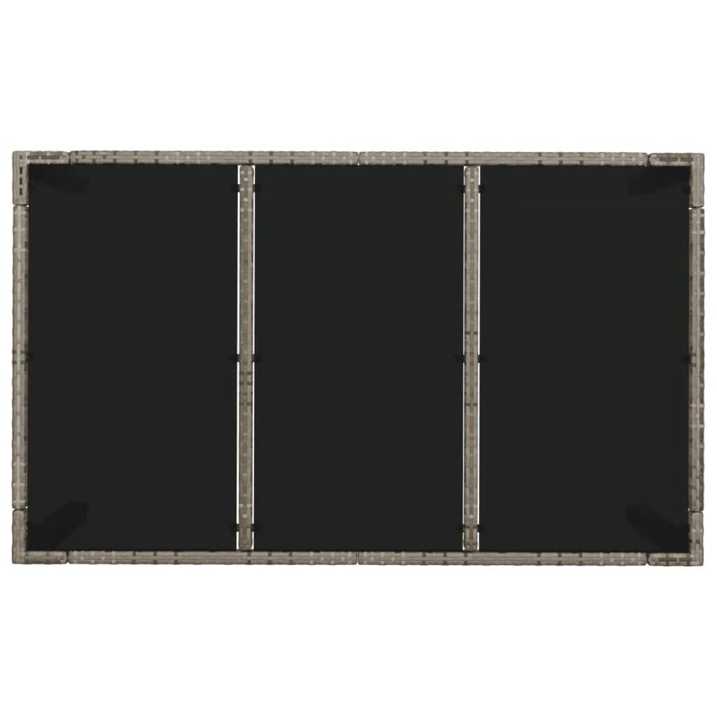 Set da Pranzo da Giardino 5 pz con Cuscini in Polyrattan Grigio | homemem39