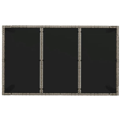 Set da Pranzo da Giardino 5 pz con Cuscini in Polyrattan Grigio | homemem39