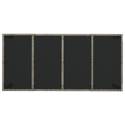 Set da Pranzo da Giardino 7 pz con Cuscini in Polyrattan Grigio - homemem39