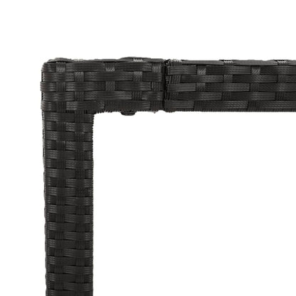 Set da Pranzo da Giardino 5 pz Nero con Cuscini in Polyrattan | homemem39