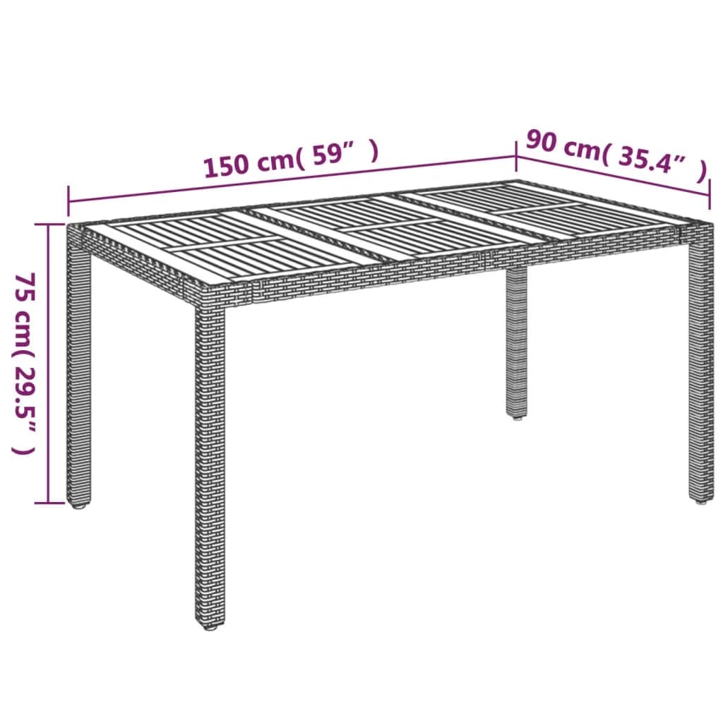 Set da Pranzo da Giardino 5 pz Nero con Cuscini in Polyrattan | homemem39