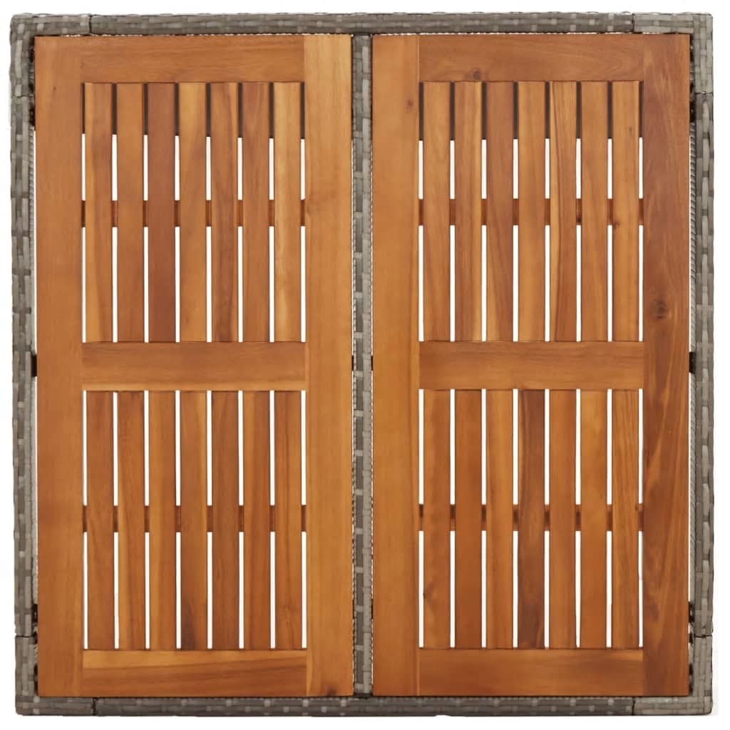 Set da Pranzo da Giardino 3 pz con Cuscini in Polyrattan Grigio - homemem39