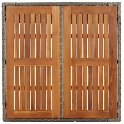 Set da Pranzo da Giardino 3 pz con Cuscini in Polyrattan Grigio - homemem39