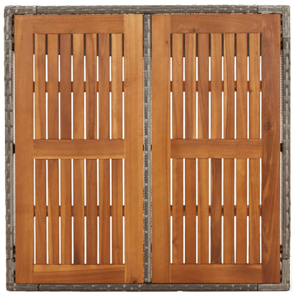 Set da Pranzo da Giardino 5 pz con Cuscini in Polyrattan Grigio - homemem39